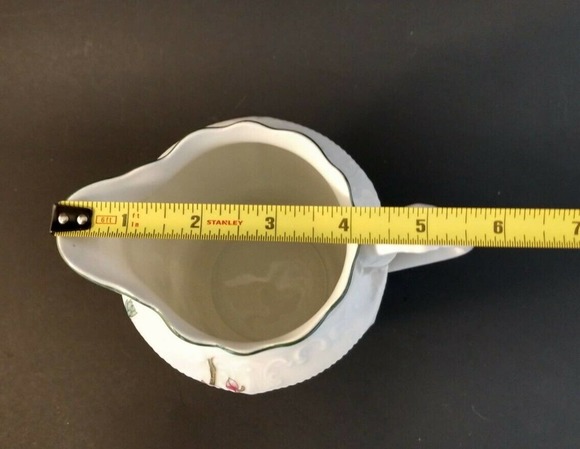 Vintage Antique Union K Porcelain Ceramic Cream Pitcher Floral Czechoslovakia - Picture 4 of 12